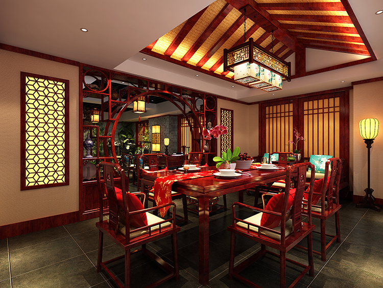 古典中式风格私人茶园—古雅幽静，为品茶者营造一方禅意风韵