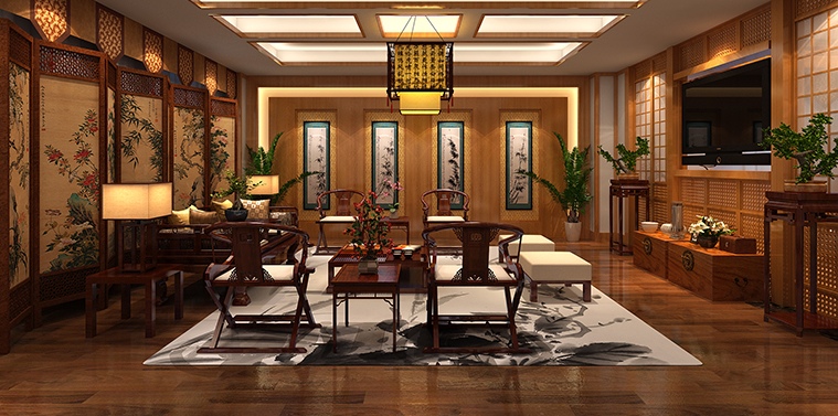 辽宁营口古典中式装修私人会所效果图 高雅格调且赋古典情怀