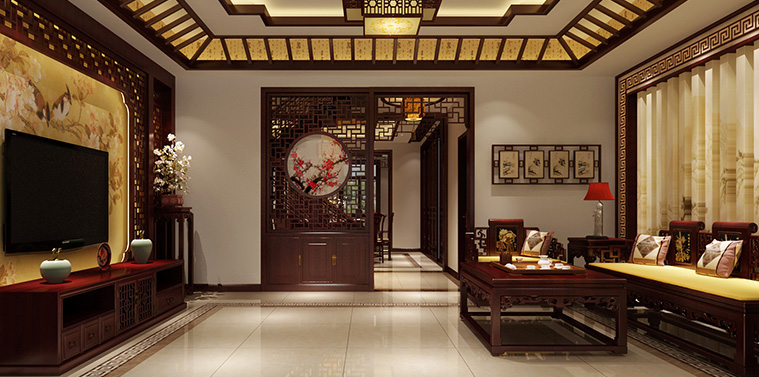 日照复式楼新中式设计案例 悠悠诗意漾满情怀