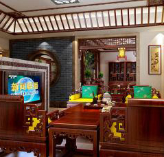 泰州别墅现代中式装修案例时尚大图—清旷灵秀之美