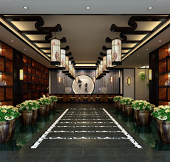 足疗会所新中式风格设计效果图——清雅芬芳，唯美幽静