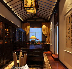 中式风格沈阳董先生别墅装修案例—花开般宁静，淡茶般馨香