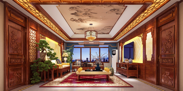 威海刘总古典中式装饰效果图 光润玉颜，皓质呈露