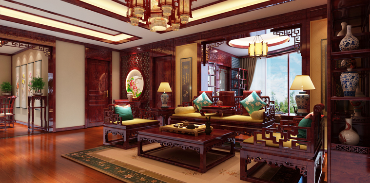 郑州复式简约中式装修效果图 寻得一份久违的宁静生活