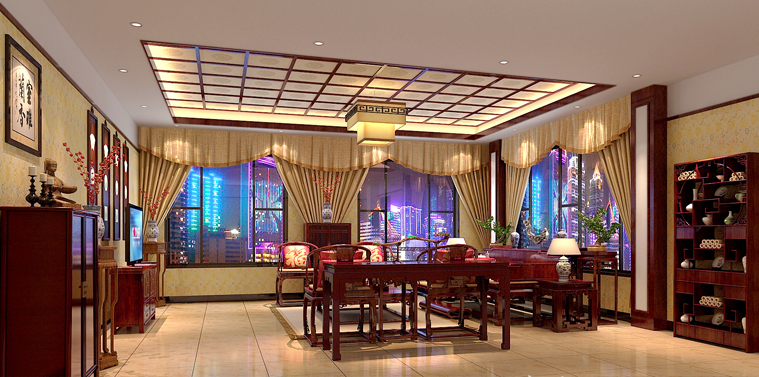 北京钓鱼台别墅豪宅古典中式装修案例 华美温馨古典优雅
