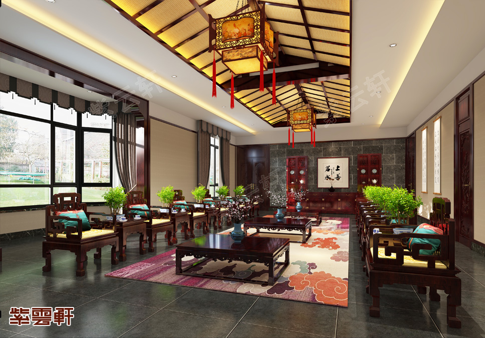 带你走进恢弘大气的中式私人会所装修