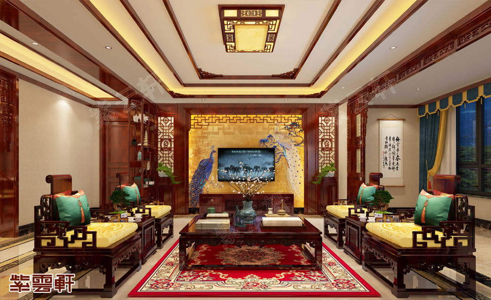 中式装修豪宅，一家人的世外桃源