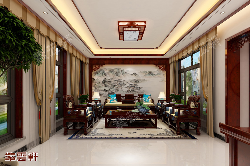 安徽中式豪华装修住宅邻居看了纷纷点赞