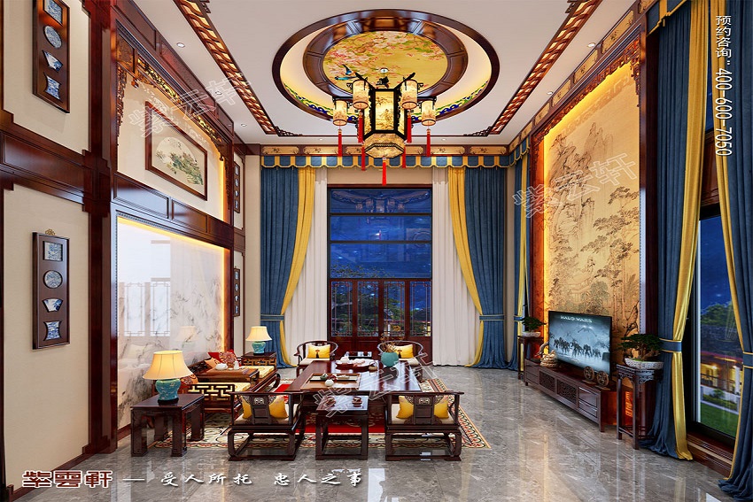 丰富层次感的木线条在天津中式设计增强空间感