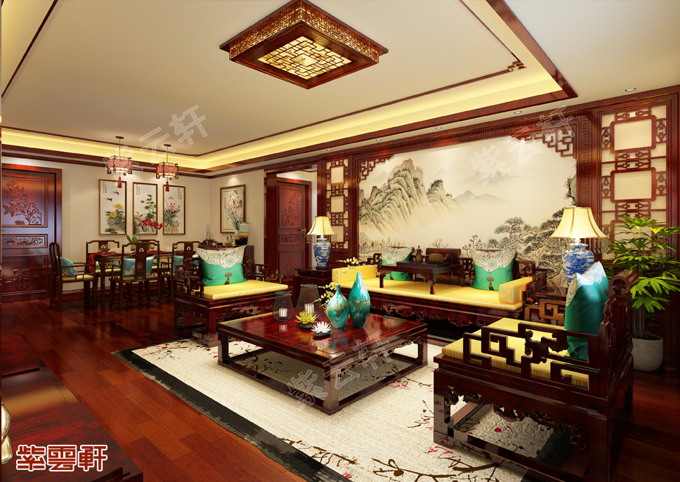 古典别墅装修效果图就是要有文化的熏陶及传统魅力