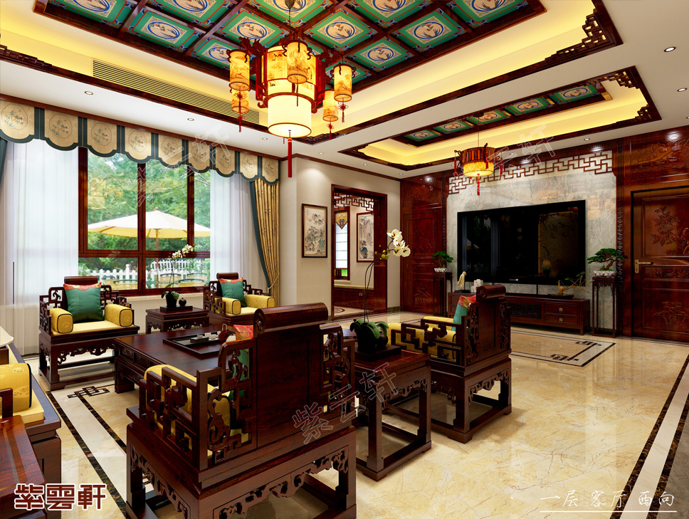 河北两层别墅豪宅大气魄就是中式装修