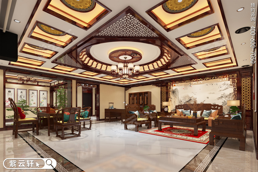 北京中式风格别墅在一步一景中展现传神气质