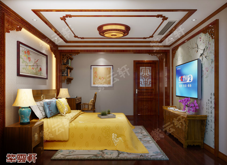 武汉别墅中式装修设计清新淡雅中传递大气儒美