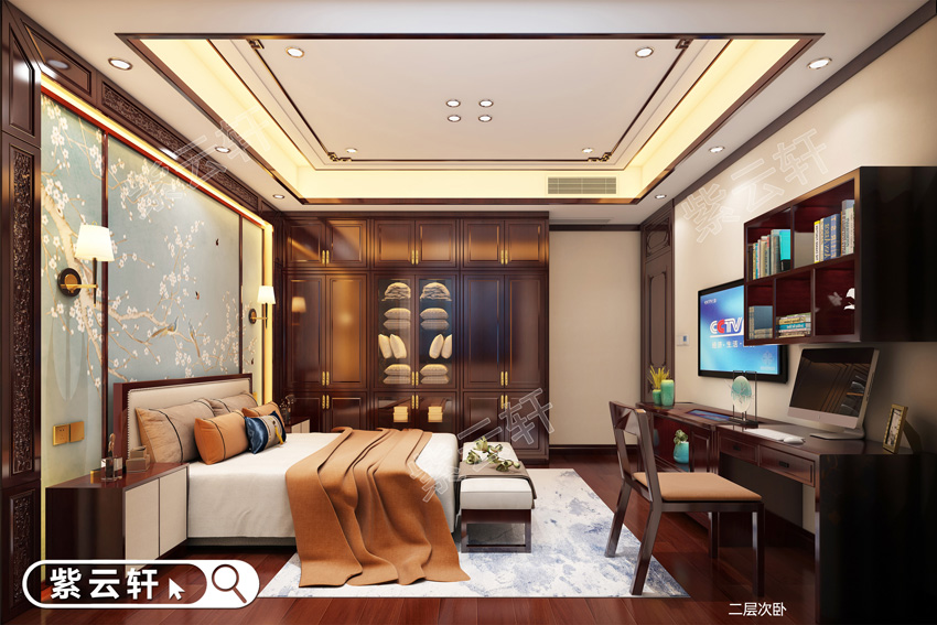 山西中式红木装修别墅大气风雅尽显东方气质