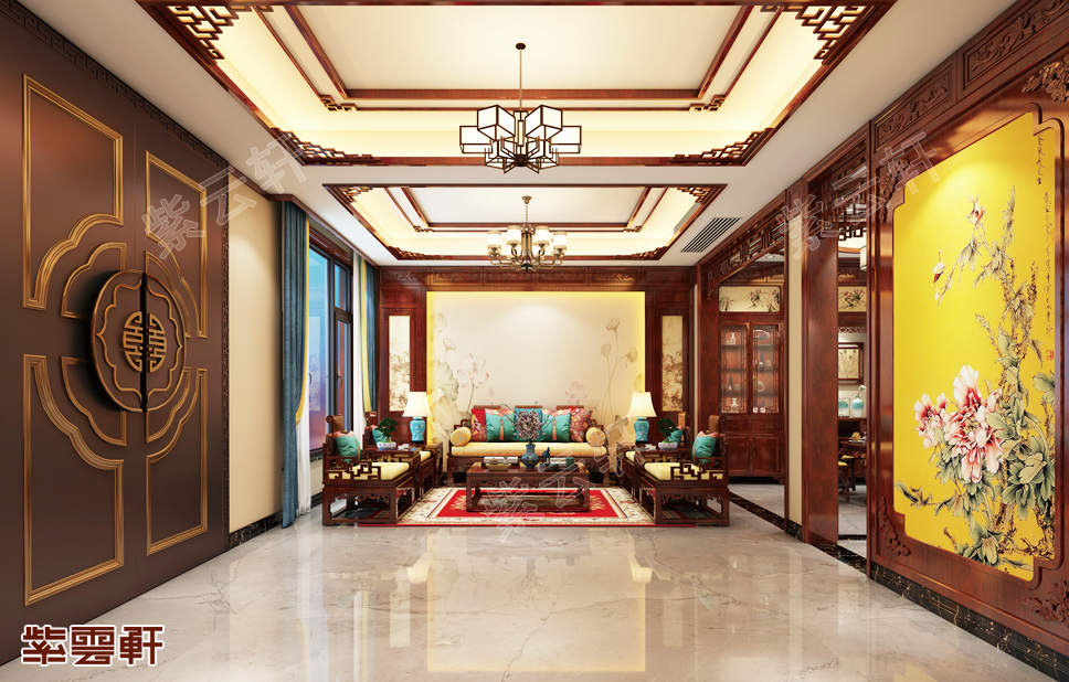 在中式装修设计别墅中感受清幽之境的娴静幽雅