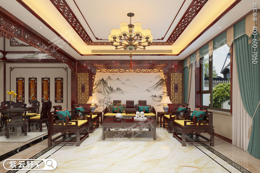 别墅中式设计在繁华的都市中享受清幽素雅的家居