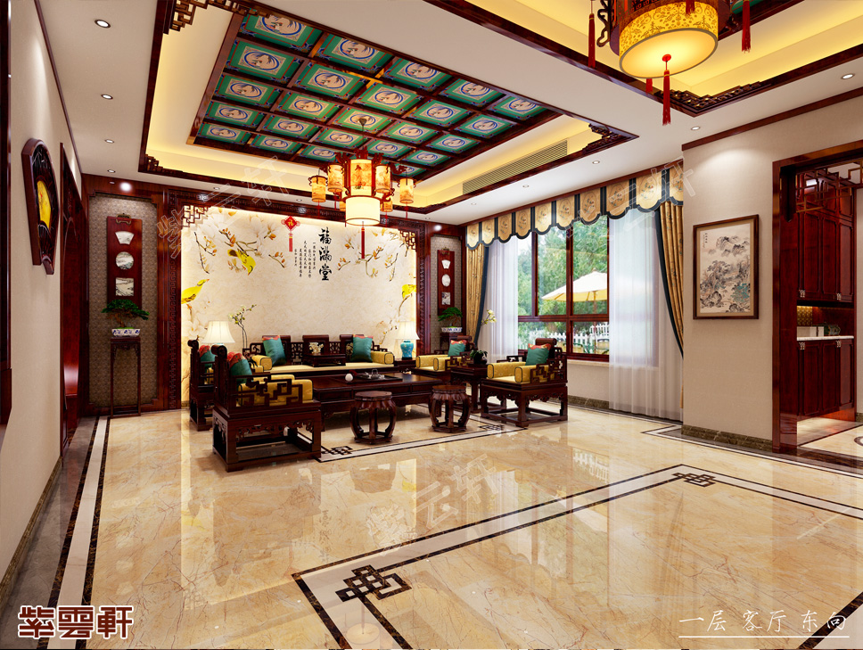 二层别墅豪宅中式装修经典耐看不失东方格调