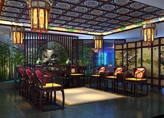 古典中式风格会所设计案例--幽暗斑驳,古韵悠悠