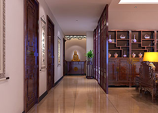 普通住宅中式风格装修效果图 彰显淡淡的中式风味