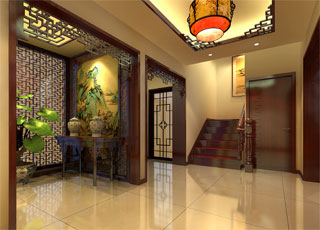 中式古典居家平层设计--精巧雅韵