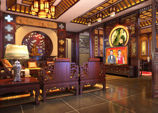 石家庄别墅中式设计案例赏析--给人以中正平和之感