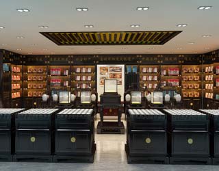 中式工装设计店面展厅案例－－荡漾着幽深、恣意