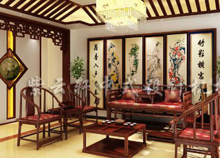 别墅古典中式装修案例-江苏某别墅的韵味呈现