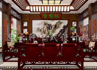 经典古典中式装修 某合院古典中式风格设计