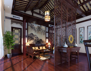 中式茶楼设计装修 东篱菊黄清茶香