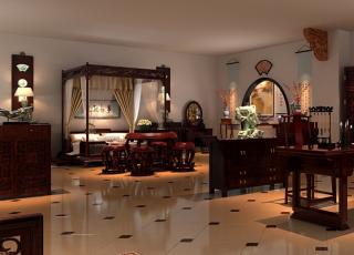 红木展厅古典中式装修案例图—精致出色红木艺术馆