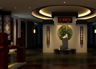兰州机场现代中式茶楼会所装修案例图—品茶悟禅