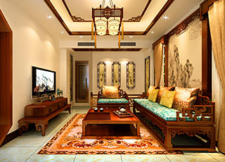 郑州陈女士复式简约中式装修案例时尚大图