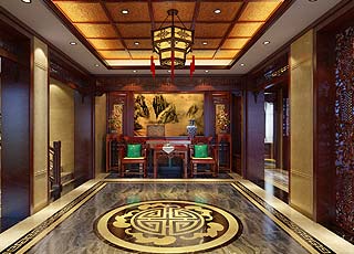 慈溪王先生别墅中式装修效果图案例赏析 淡雅温润