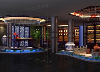 中式风格红古轩办公室会所案例—让心灵回归自然